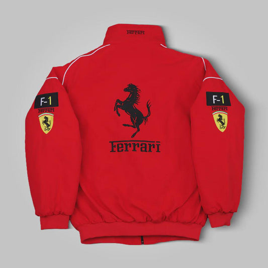 Vintage F1 Jacket Red Ferrari Bomber